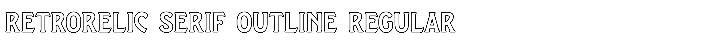Retrorelic Serif Outline Regular